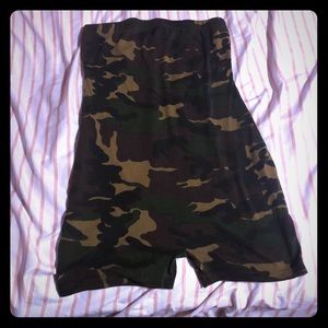 CAMOUFLAGE STRAPLESS ROMPER😍